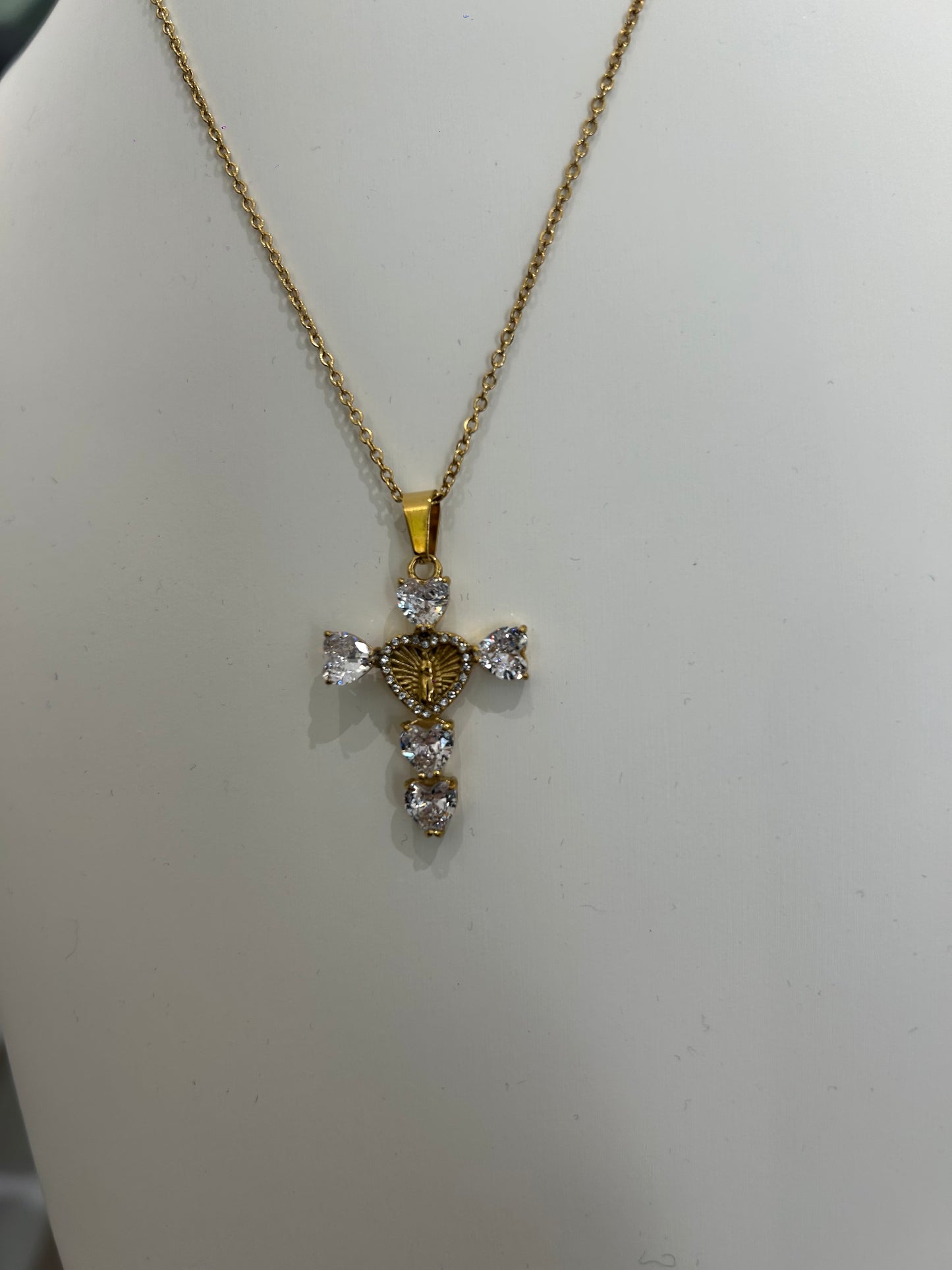 COLLANA CROCE CON STRASS