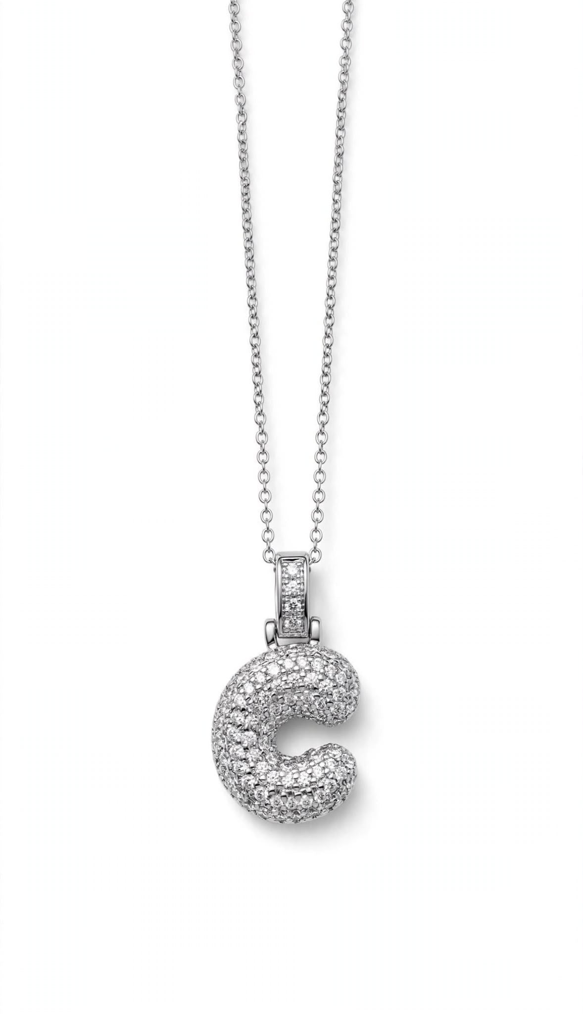 Collana con lettera Buble argento