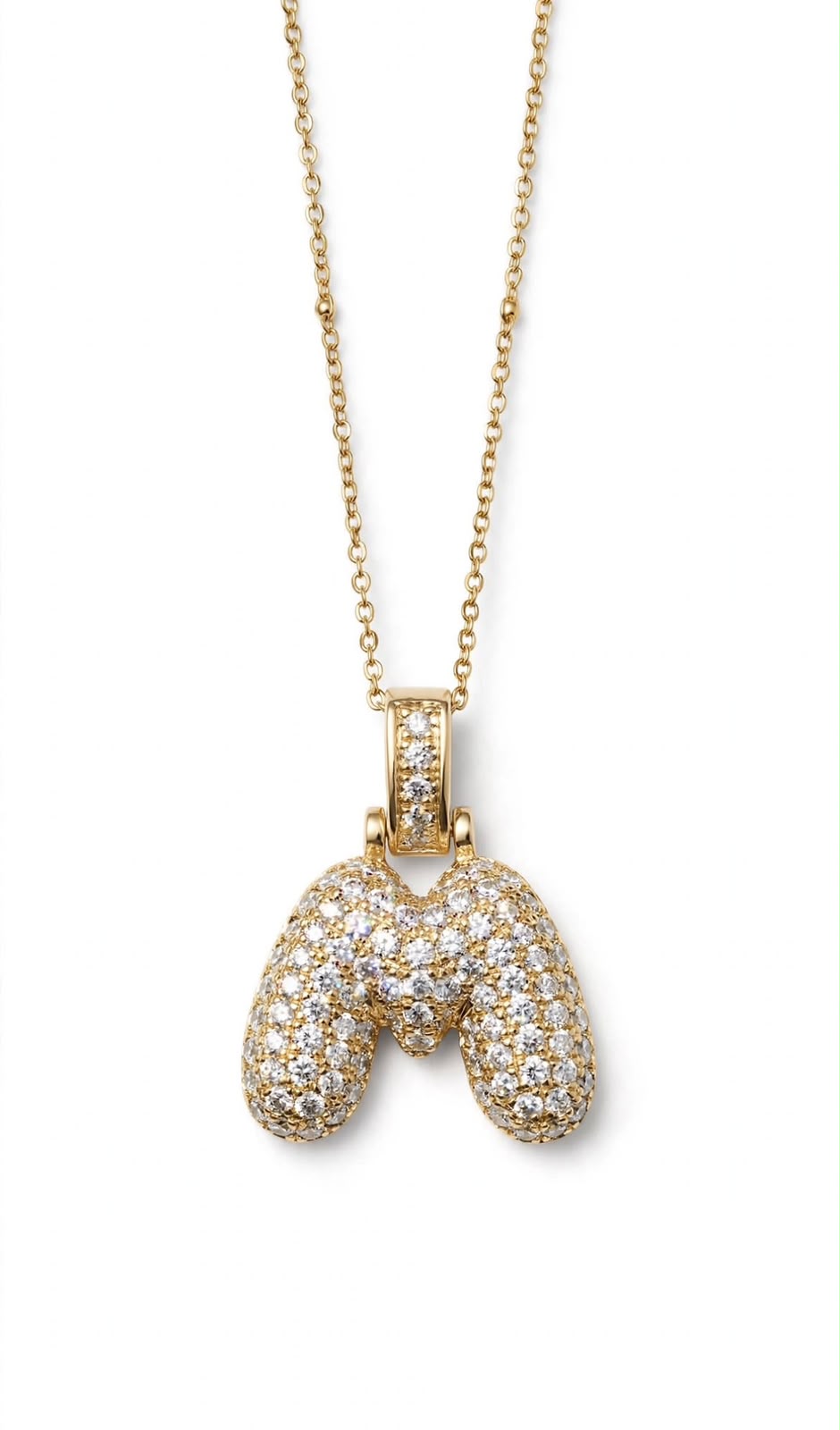 Collana con Lettera Buble oro