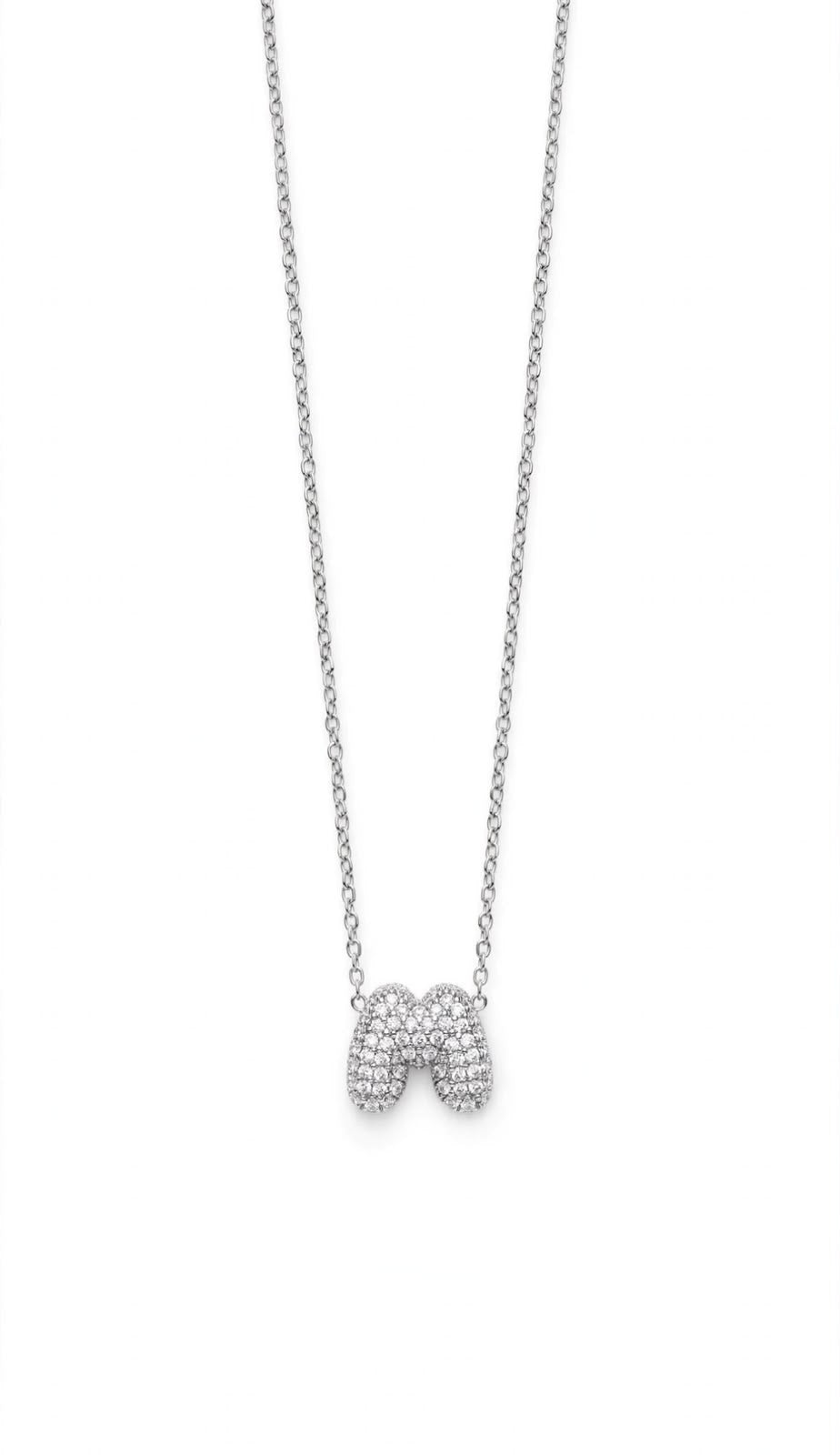 Collanina con lettera lettera Buble argento