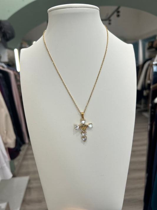 COLLANA CROCE CON STRASS