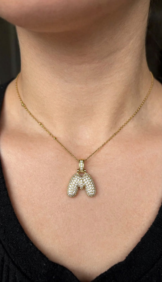 Collana con Lettera Buble oro